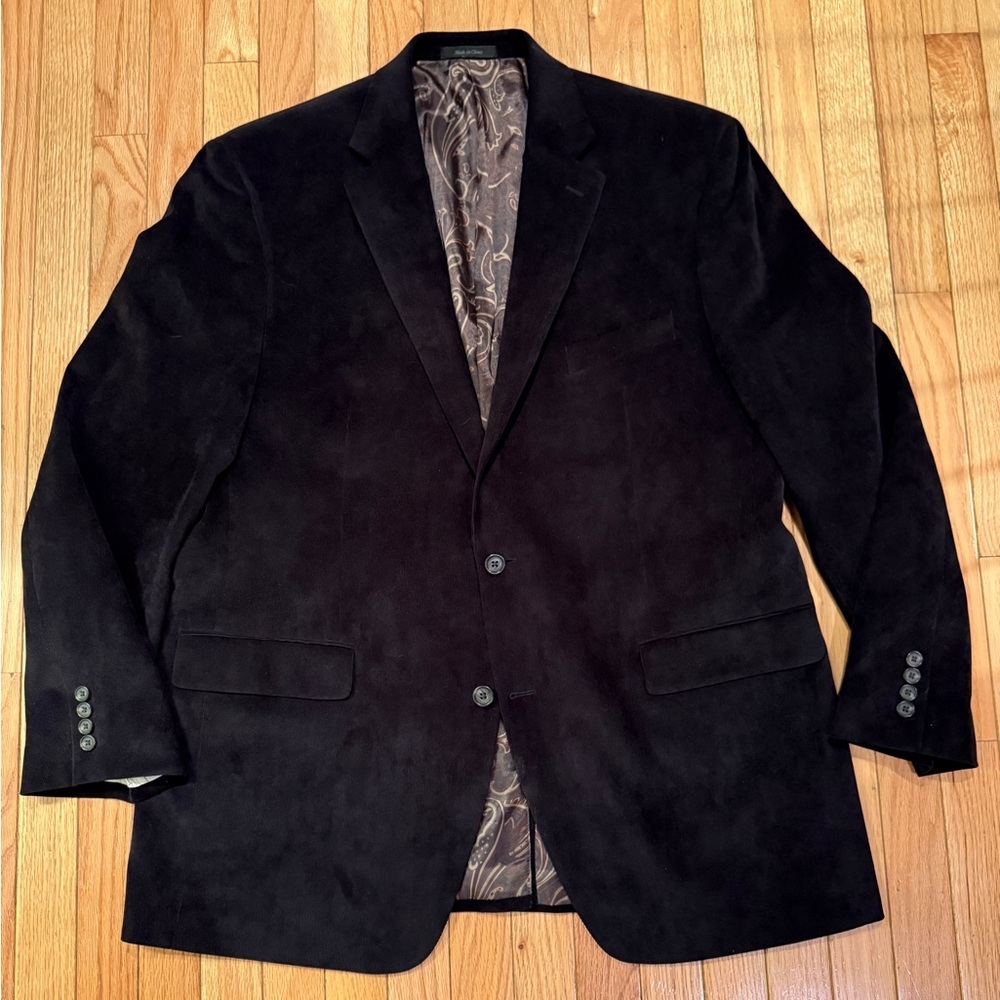 Ralph Lauren Black Cordurory Sport Coat Western Yellowstone Ranch